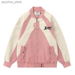 Sweet Girl American Style Baseball Uniform Jacket Women's Autumn Casual Loose Long-sleeved Zip-up Jacket Fashion Female Clothes Q230826