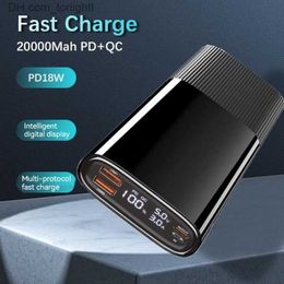 Power Bank 20000mAh Portable Charging Poverbank Mobile Phone External Battery Charger Powerbank 20000 mAh for iPhone 14 Q230826