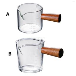 Wine Glasses Mini High Borosilicate Glass Double Spout Measuring Cup Espresso Dispenser S For Barista Milk Kitchen