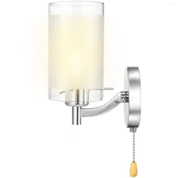 Wall Lamp LED Light Fixture Sconce Switch Loft Lighting Decor Decorative Glass Bedroom Modern Bathroom