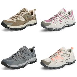 running shoes mesh non-slip men woman Grey purple pink brown trainers outdoor couple sneakers color4