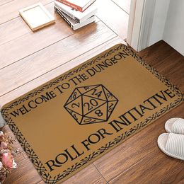 Carpet Welcome To The Dungeons Roll For InitiativeBathroom Mat Dnd Game Doormat Kitchen Balcony Rug Home Decor 230826