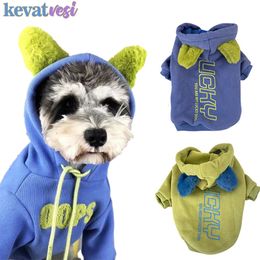 Dog Apparel Cartoon Dog Hoodie Winter Warm Dog Clothing for Small Medium Dogs Puppy Schnauzer French Bulldog Teddy Cute Pet Clothes Costume 230825