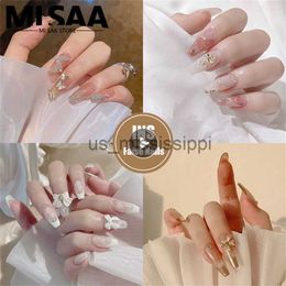 False Nails False Nails Girl Heart Reusable Easy To Apply Easy To Use Quickdrying Stickers Art Ballet Nail New Removable Diy Nails x0826