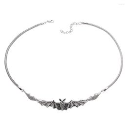 Choker Gothic Vintage Bat Pendant Necklace Halloween Witch Jewellery Gift For Women Girl Fashion Accessories