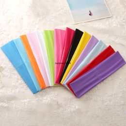 Fashion Sports Headband Candy Colour Wide Elastic Yoga Hair Bands Running Fitness Headwear Female Simple Design Headbands Hot