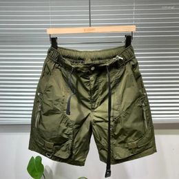 Men's Shorts Clothing Summer American Cargo Baggy Straight Leg With Belt Pants All-match Japanese Retro Casual Short Homme