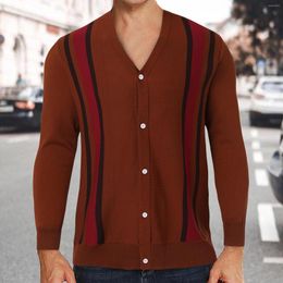 Men's Sweaters Clothe Short Mens Striped Button Elastic Knitted Long Sleeve Cardigan Sweater Shorts Cargo Pack Of Shirts For Men