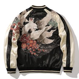 Men s Jackets Fashion Hi Street Bomber Jacket With Yokosuka Embroidery Japanese Style Harajuku Baseball Coat Outerwear Personality Uniform 230826