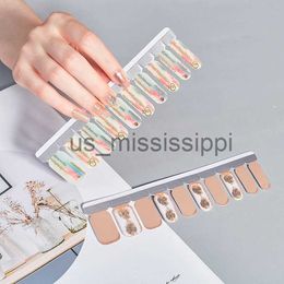 False Nails Nude Pink N Glitter Powder Sequins Fashion Nail Art Stickers Collection Manicure DIY Nail Polish Strips Wraps for Party Decor x0826