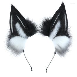 Party Supplies Plush Hair Hoop Simulation Wolf Ears Headband Animals Prop For Carnival Cosplay