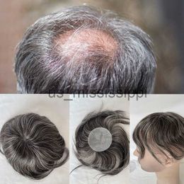 Synthetic Wigs Men's Hairpiece Side Or Back Hair Patches For Men To Cover Bald Spot On Head Side Or Back 8CM X8CM Thin Skin Toupee Patch x0826