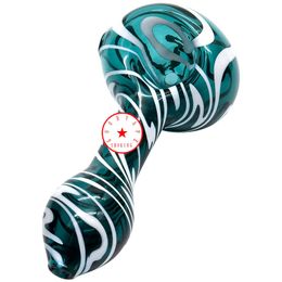 Colorful Warped Space Style Pyrex Thick Glass Pipes Handmade Portable Filter Dry Herb Tobacco Spoon Bowl Smoking Bong Holder Innovative Handpipes Hand Tube