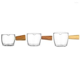 Wine Glasses Wooden With Handle Small Milk Tank Mini Cup Glass Coffee