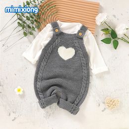 Rompers Baby Rompers born Sleeveless Knitted Strap Jumpsuits Playsuits Infant Kids Boy Girl Overalls Children Clothes 0-18m 230825