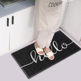 Carpets Floor Mat Waterproof Mesh Weave Doormat Washable Durable Hello Letters Print Carpet For Home Bedroom