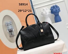 Designer Shoulder bags with lock Women shopping Handbags Embossed Flower Purse The Tote Bag Cross body Female backpacks