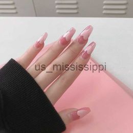 False Nails 24PcsBox False Nails With Design Fake Nails Press On Nails French Tips Artifical Nails Nail Tips With 24Pcs Glue Sticker x0826