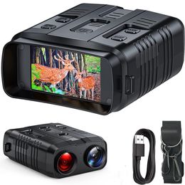 Telescópios R19 Digital Night Vision Binóculos Dispositivo 1080P HD 3W Óculos Infravermelhos Gravador Full Dark 300m para Caça Camping 230825