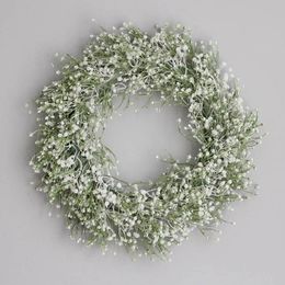 Other Event Party Supplies Artificial Wreath Base Gypsophila Flower Farmhouse Garland Plants Front Door Wall Hanging For Wedding Home Decoration 230825