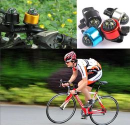 Handlebar Ring Horn Bike Cycling Bicycle Ring Bell with Compass Ball Sound Resounding Red Black Blue Silver ZZ