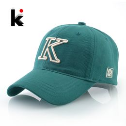 Ball Caps Mens Dad Hats Baseball With Embroidery K Letter Cap Women Four Seasons Breathable Cotton Visor Bone Casquette 230825