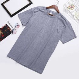 ZK 1688 # 230G в тяжелом весе хлопковые винтажные черно-белые серого серого летнего молодого стиля с японским нижним бельем с короткими рукавами футболка