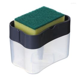 Liquid Soap Dispenser Dishwashing Semen Box Automatic Push-type Scouring Pad Brush