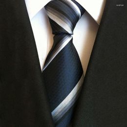 Bow Ties Formal For Men Women Classic Silk Dark Striped Tie Business Necktie Accessories Gifts Work Colleagues