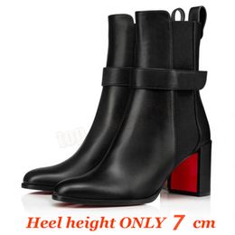 Designer Red Top Bottoms Fashion Boots Over the Knee Boot High Heels Lady Pointed-toe Pumps Style Ankle Short Booties Womens Brand Original Shoes 16