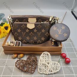 Multi-Pochette-Tasche, 3-teiliges Set, hochwertige Luxus-Geldbörsen, Umhängetaschen, Designer-Damen-Handtaschen, Umhängetaschen, Designer-Damen-Geldbörsen, Luxus-Handtaschen für Damen