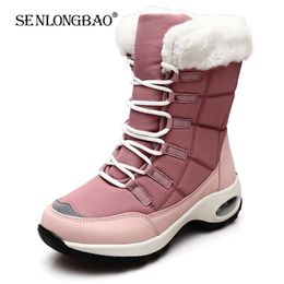 Boots Winter Women Boots High Quality Warm Snow Boots Lace-up Comfortable Ankle Boots Outdoor Waterproof Hiking Boots Size 36-42 230825