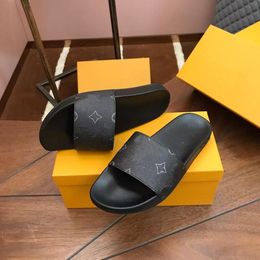 Designer men Pool Pillow slipper luxury sandal men women shoes Comfort Embossed Mules copper triple black pink ivory summer fashion slides beach slippers 05