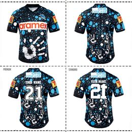 set 2021 CRONULLA SHARKS INDIGENOUS JERSEY 2021/2022 Cronulla Sharks Rugby TRAINING SHORTS JERSEY size S5XL