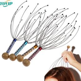 Head Massager Body Massage Device Relaxation Octopus Scalp Instrument Scratcher Relieves Tension Health Care Tools Random 230826