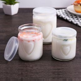 Storage Bottles 4pc/lot Glass Birthday Decoration Yoghourt Jars Baby Shower Party Jelly Mousse Packaging Condiments Container Style