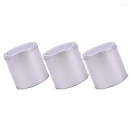 Storage Bottles 3 Pcs Food Containers Tea Canisters Loose Airtight Tins Tinplate Bag Jars Organiser