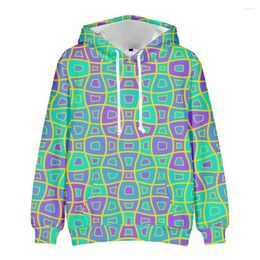 Men's Hoodies Irregular Pattern Green Hoodie Sweatshirt 3D Cool Streetwear Women Men 2023 Fashion Pullovers