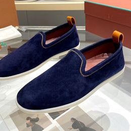 Dress Shoes Quality LP 2023 Spring Summer cashmere flat smooth cover British style Men's casual comfortable Loafers MAN SIZE 3845 230826