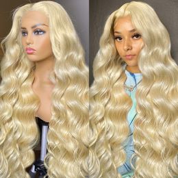 30 Inch Brazilian Honey Blonde 613 Body Wave 13x6 HD Transparent Lace Front Wig 13x4 Lace Front Human Hair Wigs for Women