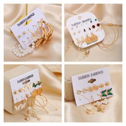 Stud Earrings Circle Tassel Creative Butterfly Pearl Geometric Square Set For Women 2023 Trending