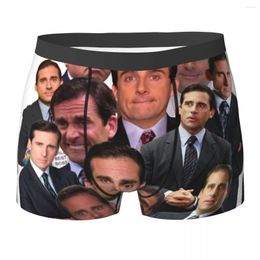 Underpants Printed Boxer Michael ScoGroup Shorts Panties Men's Underwear The Office TV Breathable For Male Plus Size