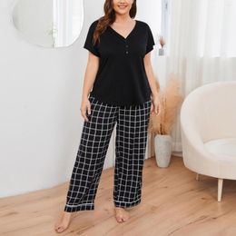 Women's Sleepwear Women Summer Casual Short Sleeved Shirt Shorts Set For Loungewear Pajamas Juniors Teen Girls