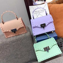 High Quality Women Small PVC Handbags Shoulder Bags Fashion Ladies Crossbody Bags for Women Casual Female Rivet Messenger Bag