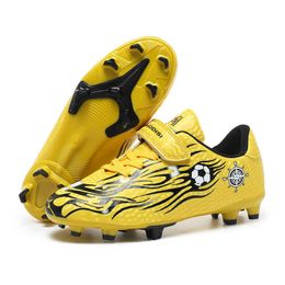 New Children's Football Shoes Boys Girls TF AG Soccer Boots Youth Kids Training Shoes Long Nail