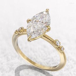 Wedding Rings CAOSHI Fashion Simple Design Ring Female Engagement Accessories With Bright Zirconia Stylish Finger Jewellery For Ceremony
