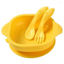 Dinnerware Sets Cutlery Set Strong Suction Handle BPA-free Baby Plates Utensil Juego De Cubiertos