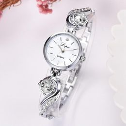 Wristwatches Women'S Fashion Bracelet Sleek Minimalist Ladies Quartz Watch Dress Rhinestone WristWatch Clock Simple