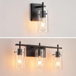 Wall Lamp American Retro LED With Glass Cover Bathroom Cabinet Bedside Aisle Hallway Indoor Lighting Fixture