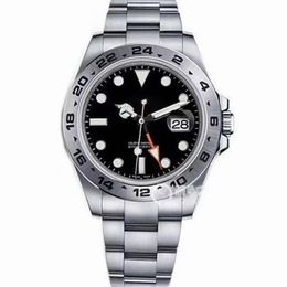 Automatic Mechanical Rolx watches Mens high quality GMT 42mm 216570 White Black Dial Needle Stainless Steel Explorer Men Watches X